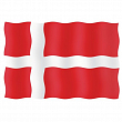Флаг Дании гостевой из перлона/шерсти 20 x 30 см 20030-33107