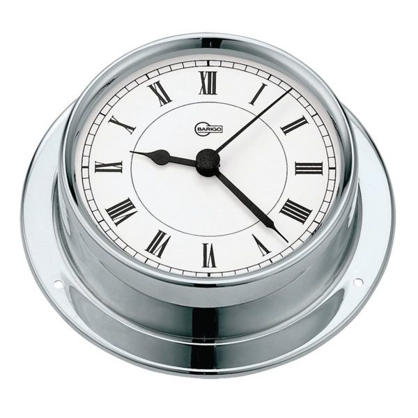 Barigo Часы кварцевые судовые из хромированной латуни Barigo Tempo S 6710CR 88 x 25 мм