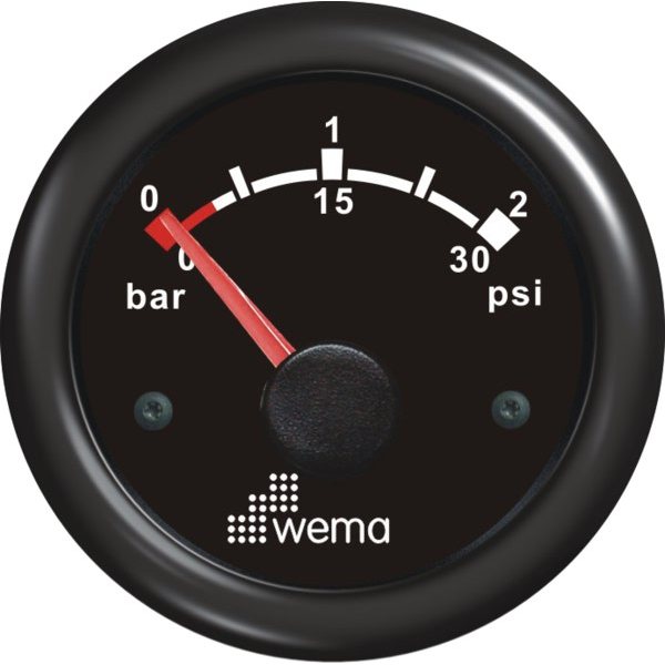 Wema Индикатор давления масла белый/серебряный Wema IORP-WS-0-2 12/24 В 0 - 2 бар