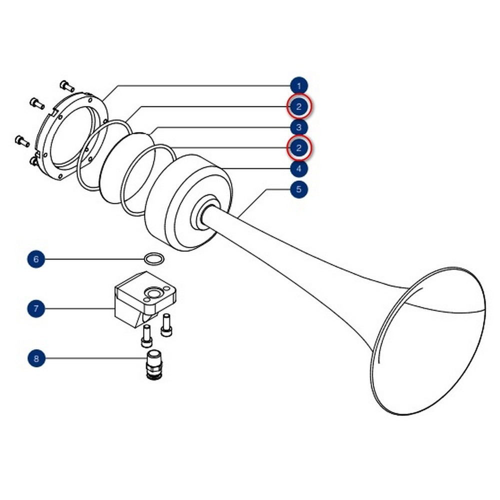 DHR Уплотнительное кольцо DHR 40055 3 x 70 мм для пневматического сигнала H400