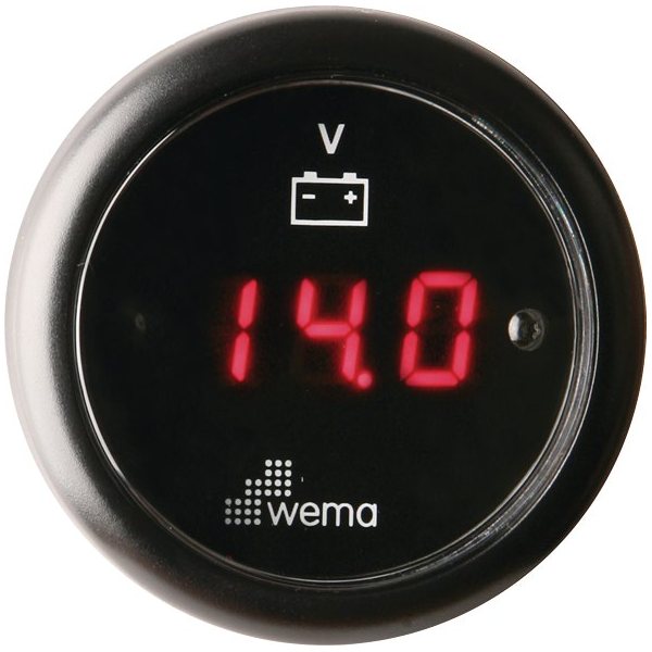 Wema Вольтметр цифровой с красным ЖК-экраном Wema IEVR-BB-8-32 8 - 32 В 52 мм
