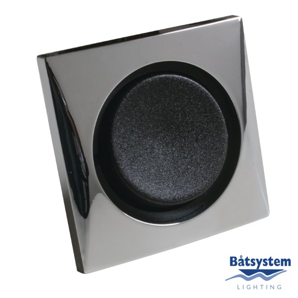 Batsystem Выключатель одноклавишный Batsystem B4870-1MS серебристый корпус чёрная клавиша