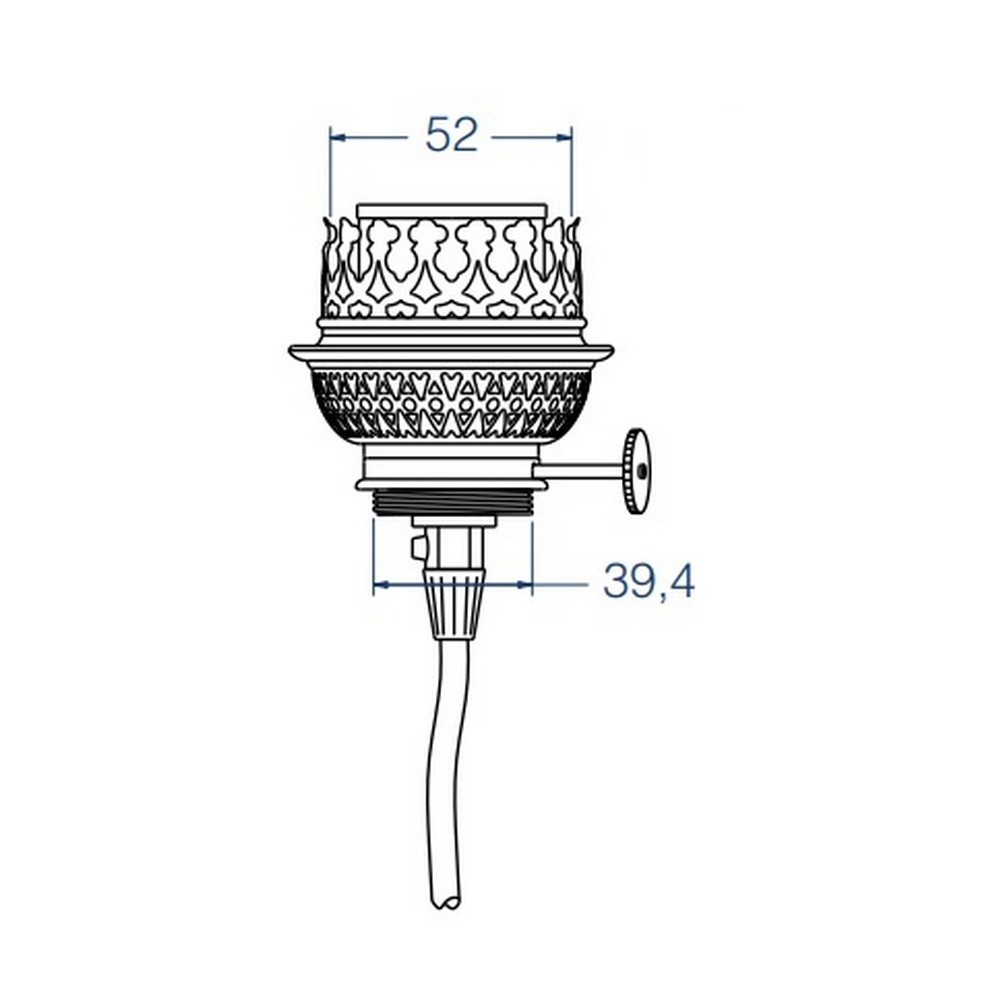 Патрон для лампы DHR BR14E 52 мм E27 для декоративных ламп