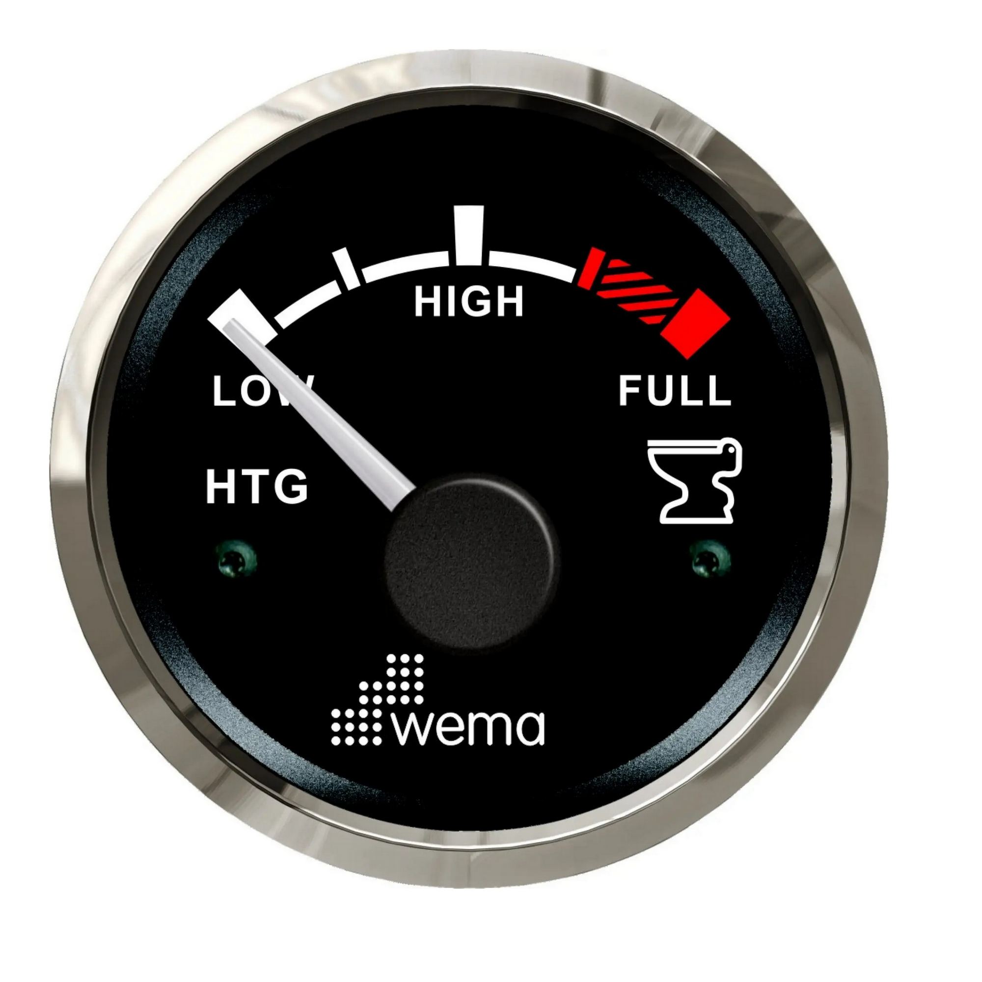 Индикатор уровня сточных вод Wema 210697 Silverline NMEA2000 56мм 12В чёрный циферблат хромированное кольцо