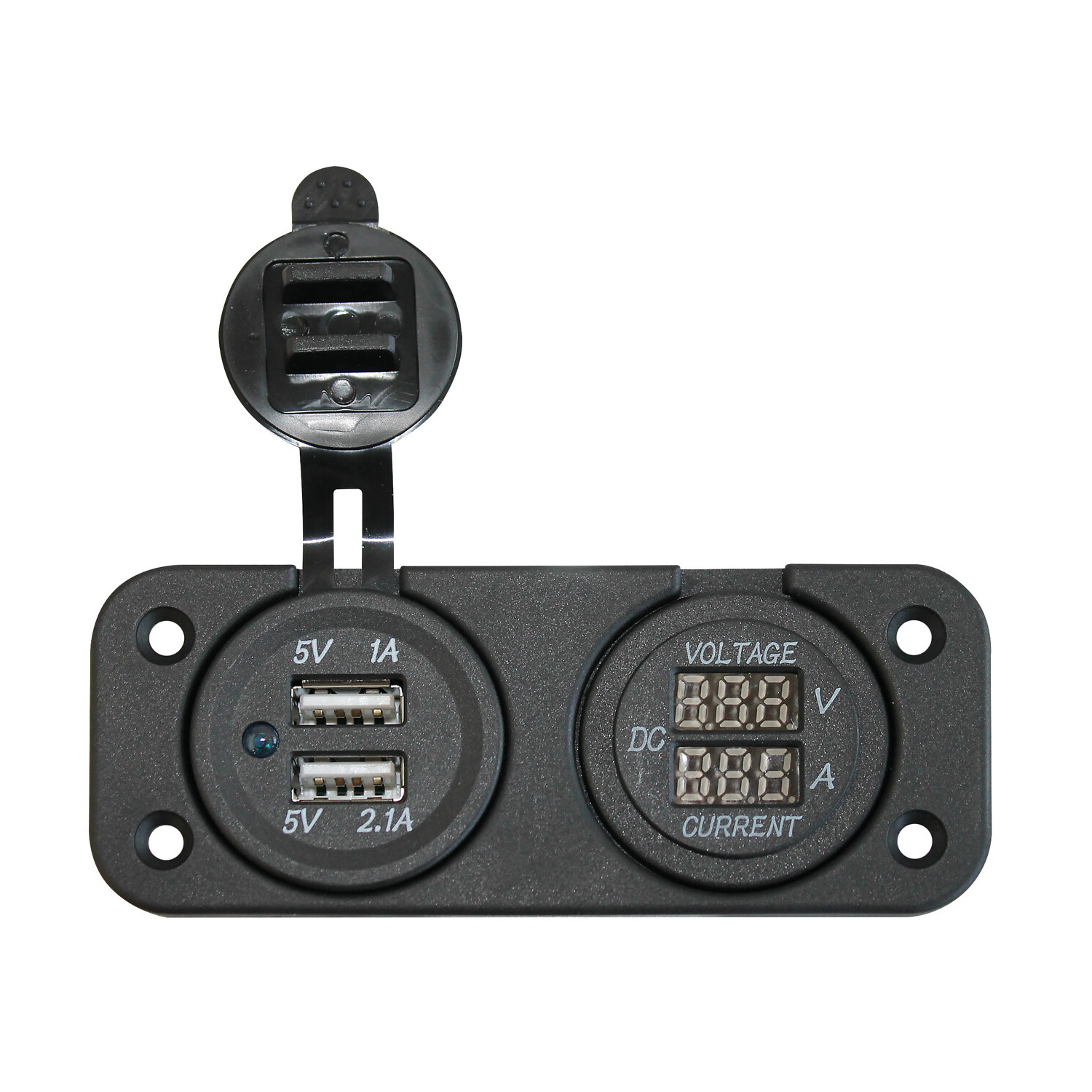 USB-панель с вольтметром/амперметром 1852 Marine Quality 1270178 5В 1-2,1А для подключения электронных устройств