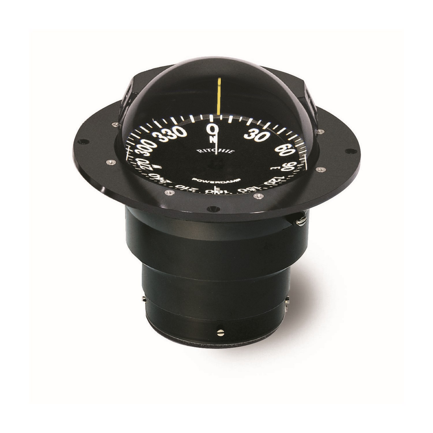 Компас Ritchie Navigation Globemaster FB-500 12В Ø127мм карта на 5° врезной с системой ночного освещения черный-черный