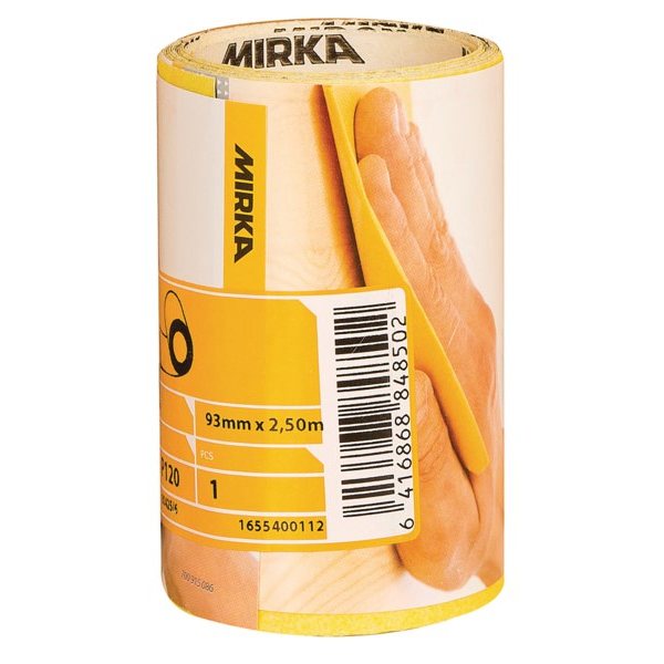 Mirka Наждачная бумага в рулонах для сухого шлифования Mirka Mirox 1655400180 P80 2500 x 93 мм