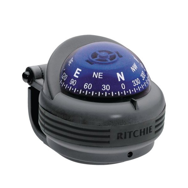 Ritchie Navigation Компас с конической картушкой Ritchie Navigation Trek TR-31G серый/синий 57 мм 12 В устанавливается на кронштейне
