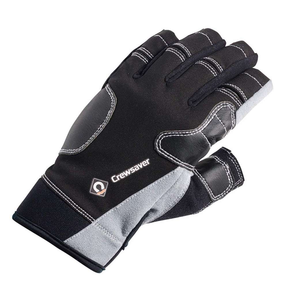 CrewSaver Перчатки короткие чёрно-серые CrewSaver Short Finger Glove 6950 L 185 x 115 мм