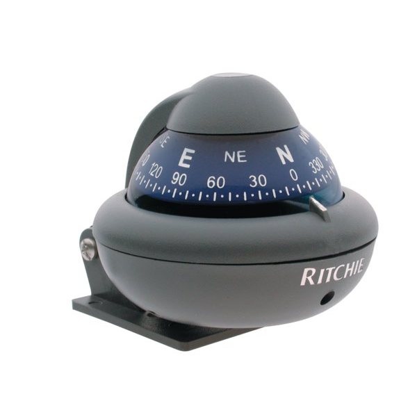 Ritchie Navigation Компас с конической картушкой Ritchie Navigation Sport X-10-M серый/синий 51 мм 12 В устанавливается на кронштейне
