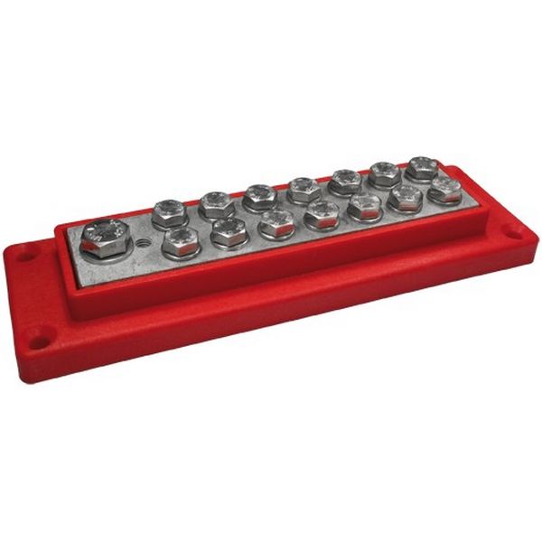 Skyllermarks Блок терминальный красный Skyllermarks E0831 1 x 70 мм² + 14 x 16 мм² 1 + 14 клемм