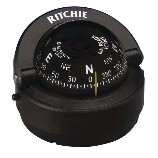 Ritchie Navigation Компас с конической картушкой Ritchie Navigation Explorer S-OFF90 серый/чёрный 70 мм 12 В устанавливается на поверхность