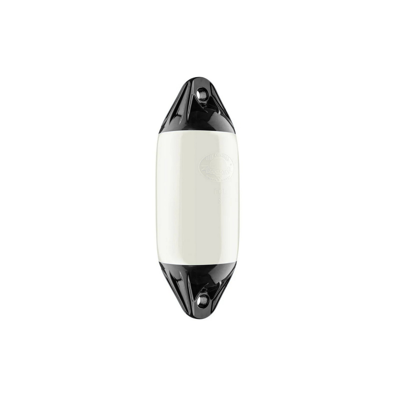 Кранец швартовый Polyform F01S Ø130x370мм 2,8л надувной из белого/чёрного ПВХ для судов до 3м