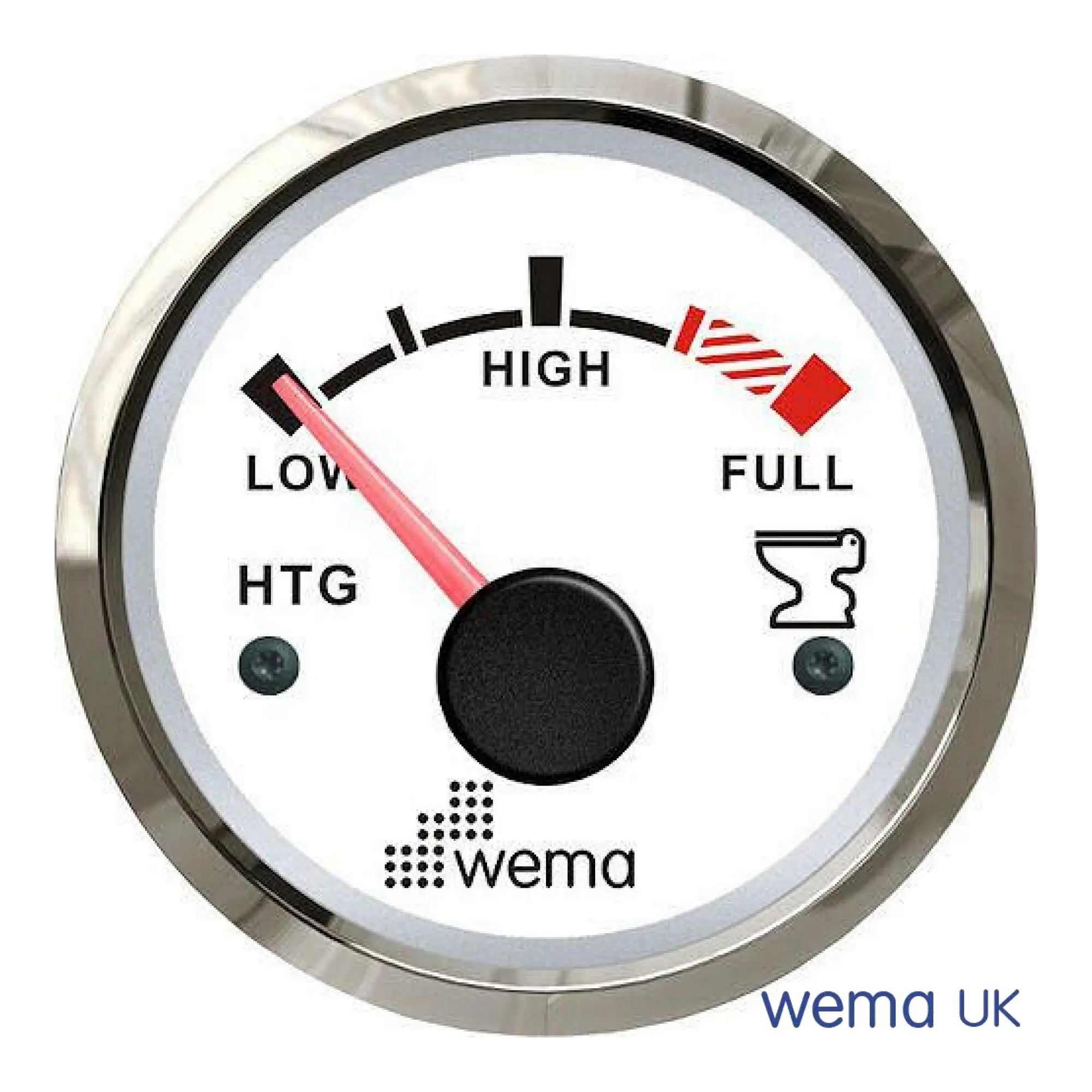 Индикатор уровня сточных вод Wema 210698 Silverline NMEA2000 56мм 12В белый циферблат