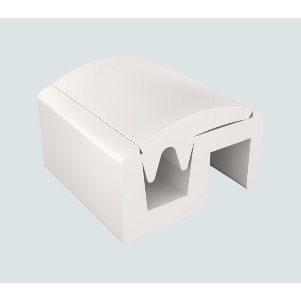 Привальный брус Tessilmare QBE 65 130-120-005-W 65x43мм 12м из белого ПВХ