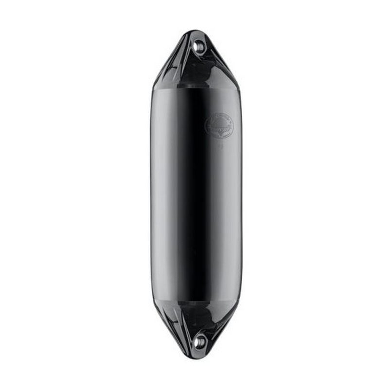 Кранец швартовый Polyform F02 Ø200x660мм 15л надувной из чёрного ПВХ для судна 5-7м