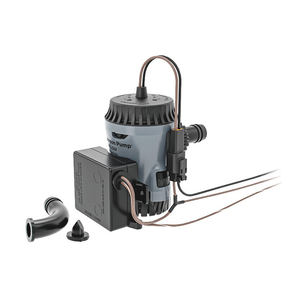 Автоматический погружной трюмный насос Johnson Pump Aqua Void Automatic Ultima Combo 10-13636-01 800GPH 12В 3,7А 50л/мин под шланг Ø19мм корпус из АБС-пластика