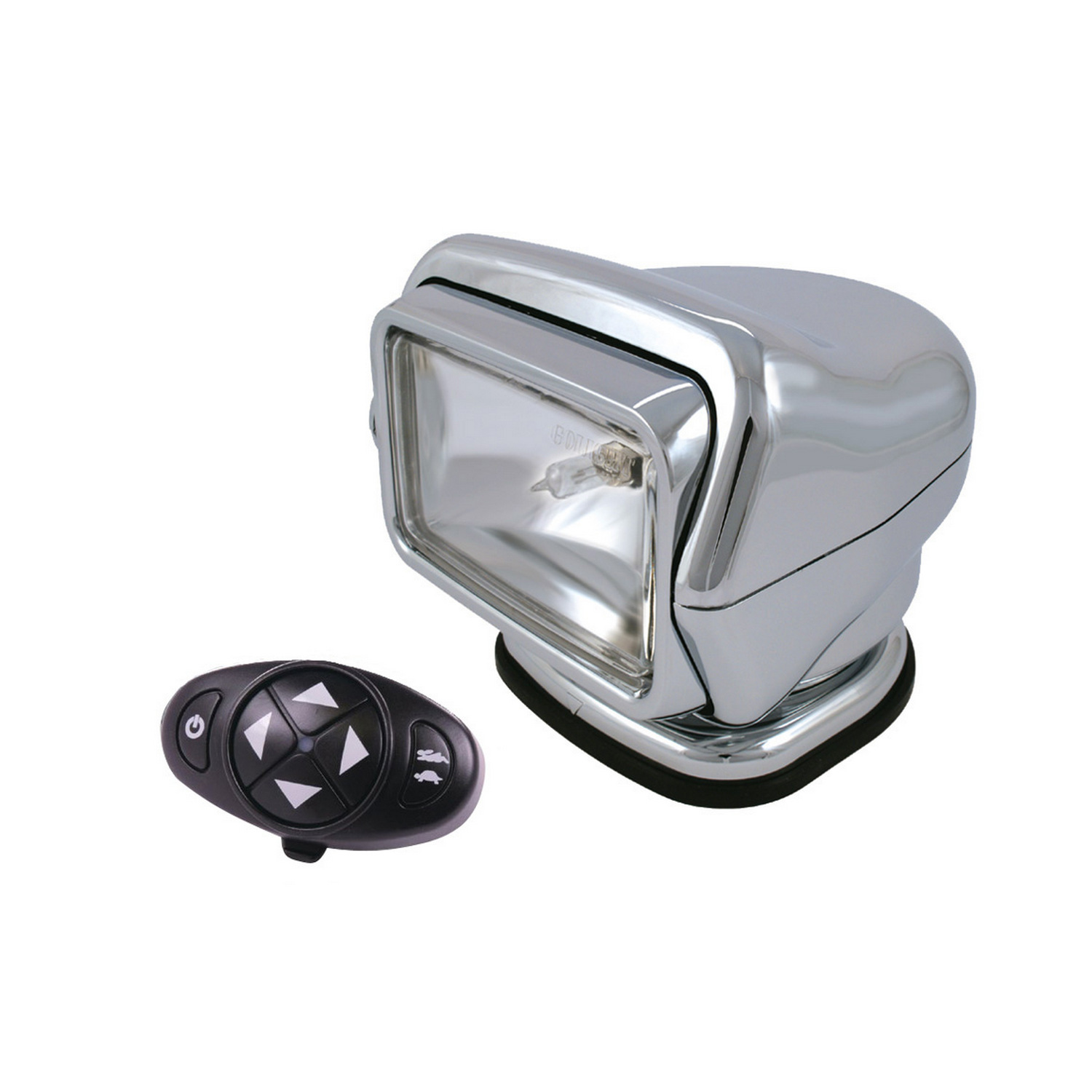 Прожектор галогенный Golight Stryker 3106 12В 5,5А 200000кд 370x135° до 894м IP56 хромированный стационарный с УБДУ