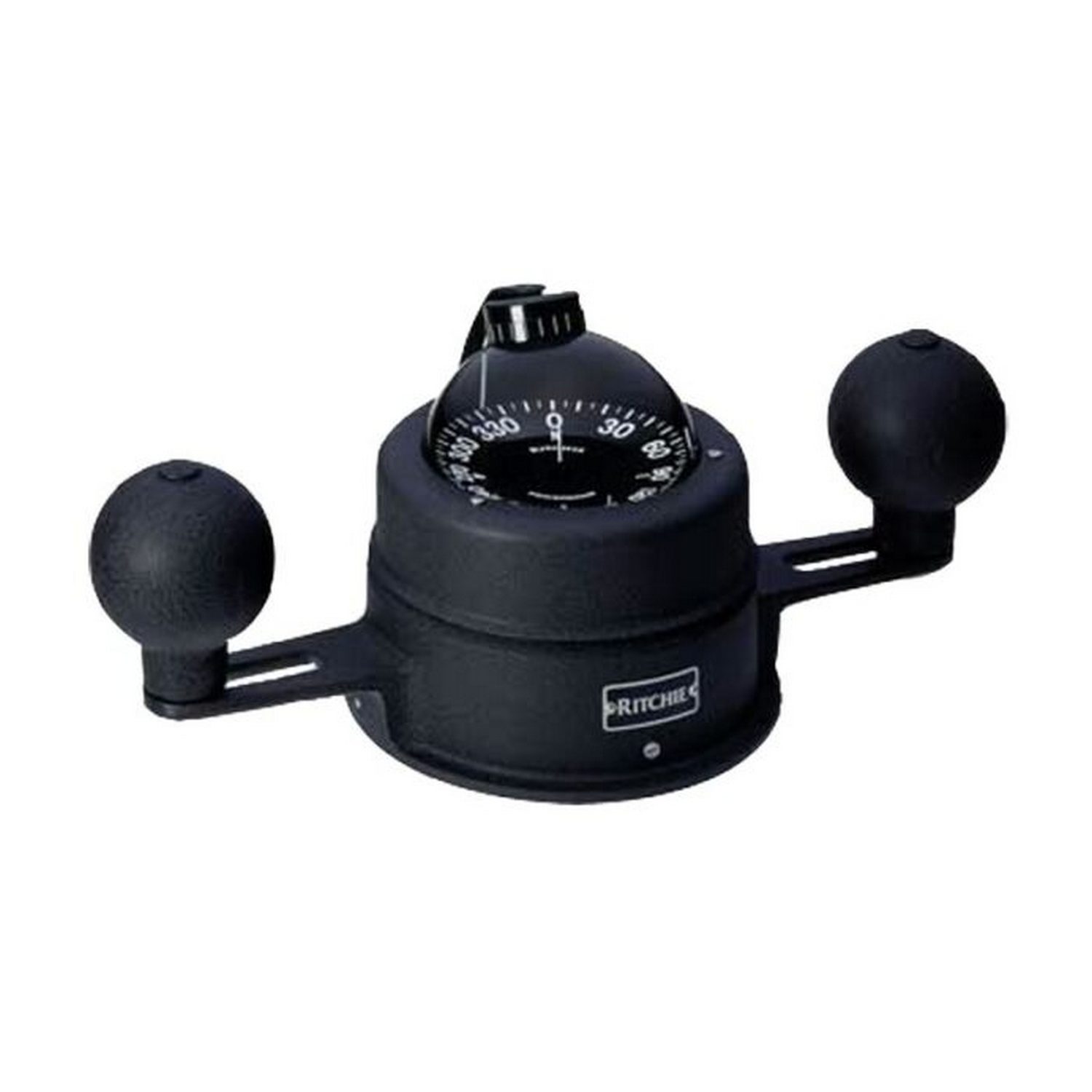 Компас Ritchie Navigation Globemaster B-463 12В Ø152мм карта на 2° с точками/5° стальной корпус с противоударным креплением и подсветкой черный матовый