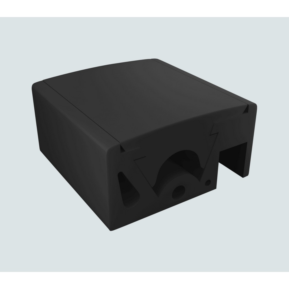 Привальный брус Tessilmare QBE 90 130-120-010-B 90x46мм 24м из черного ПВХ