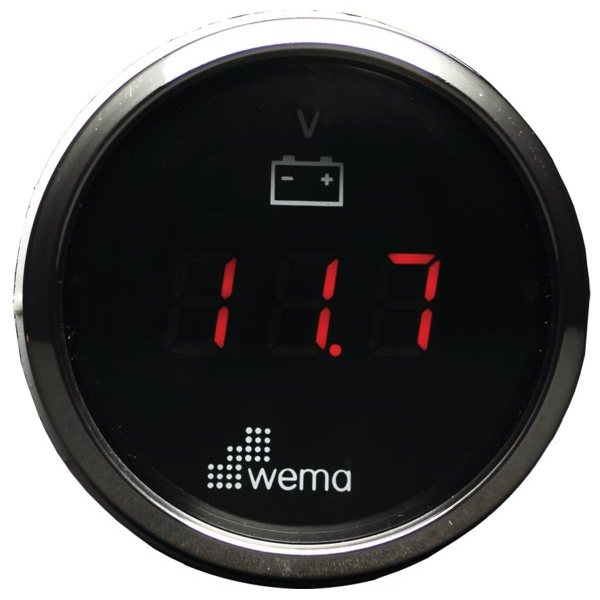 Wema Вольтметр цифровой с красным ЖК-экраном Wema IEVR-BS-8-32 8 - 32 В 52 мм