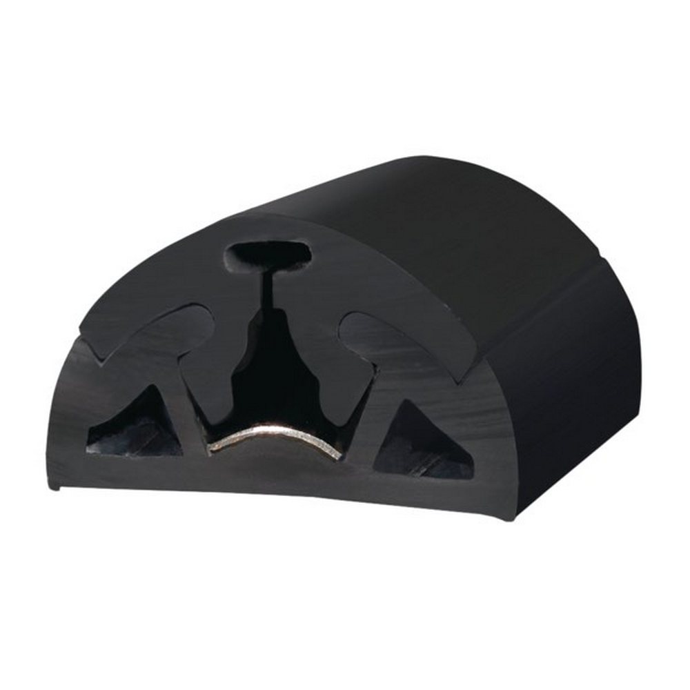 Привальный брус Tessilmare Bino 90 130-115-010 + 130-110-165 90мм 12м из черного ПВХ