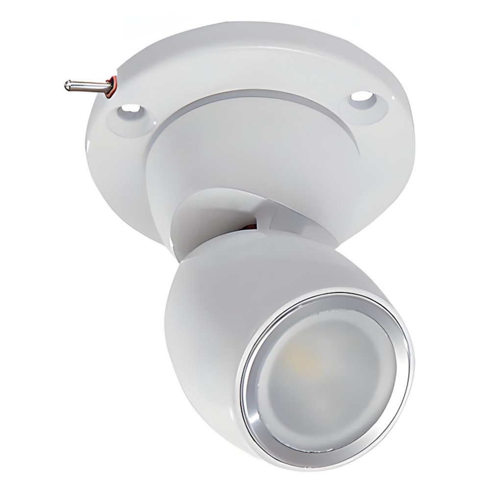 Светодиодный позиционируемый светильник Lumitec GAI2 Deck Light 111831 10–30В 6Вт 230-430мА 5000K 80+ CRI IP67 RGBW с белым корпусом и встроенным переключателем