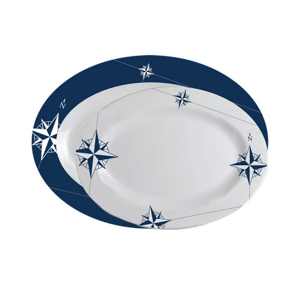 Набор сервировочных тарелок Marine Business Northwind 15009 300x225мм 350x255мм 2шт из белого/синего меламина