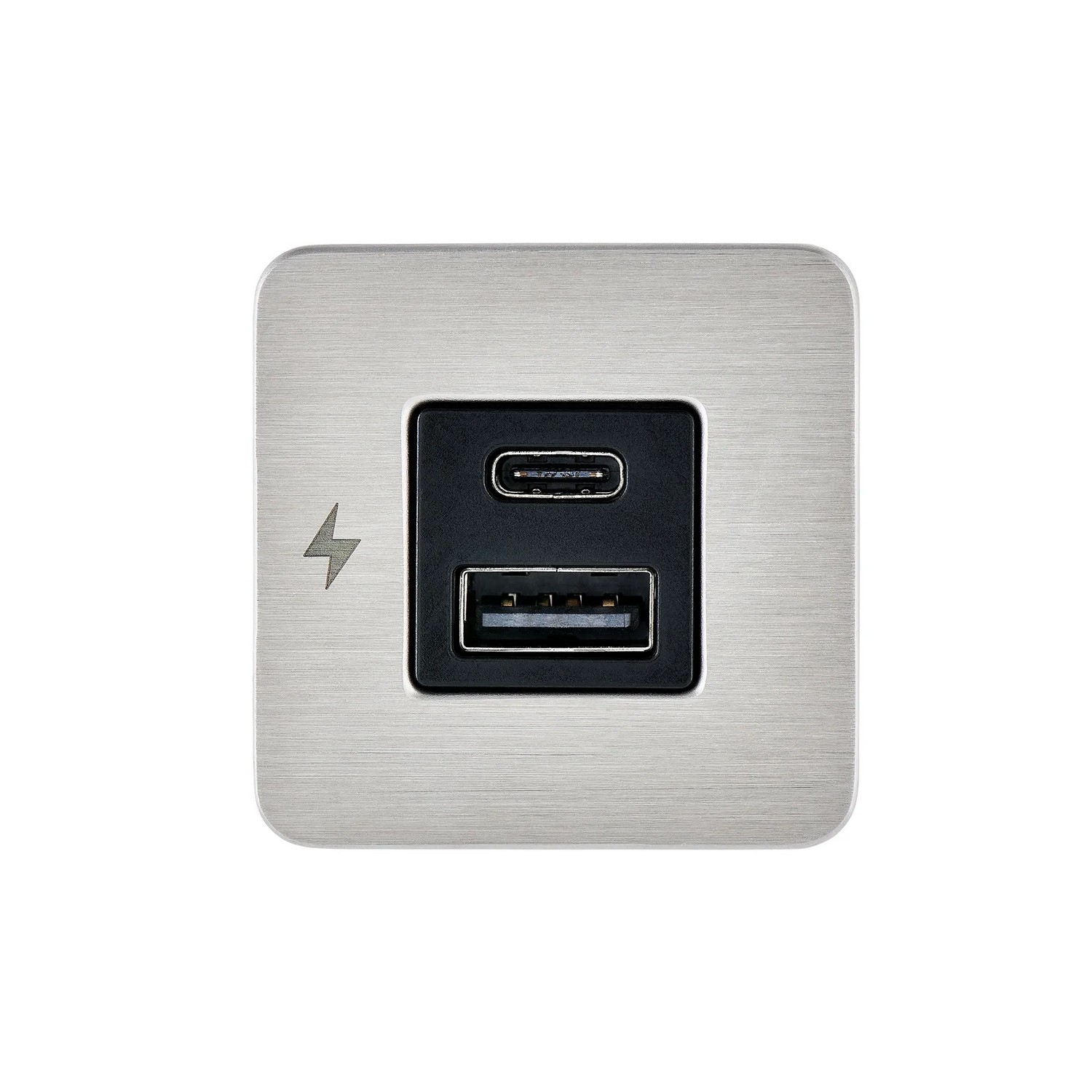 Внутренняя розетка Scanstrut SC-TILE-11 10-32В 6А 36-60Вт 40x40мм для зарядки USB-A и USB-C белая рамка из нержавеющей стали