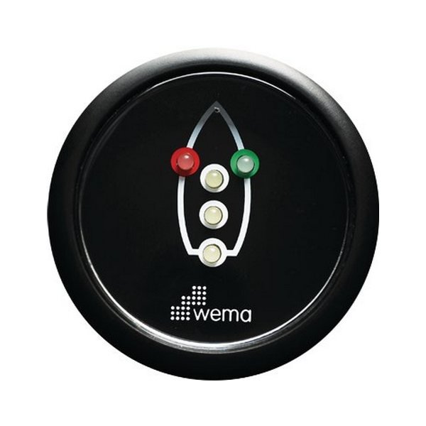 Wema Контрольная панель ходовых огней чёрная Wema IONR-BB 52 мм 12/24 В