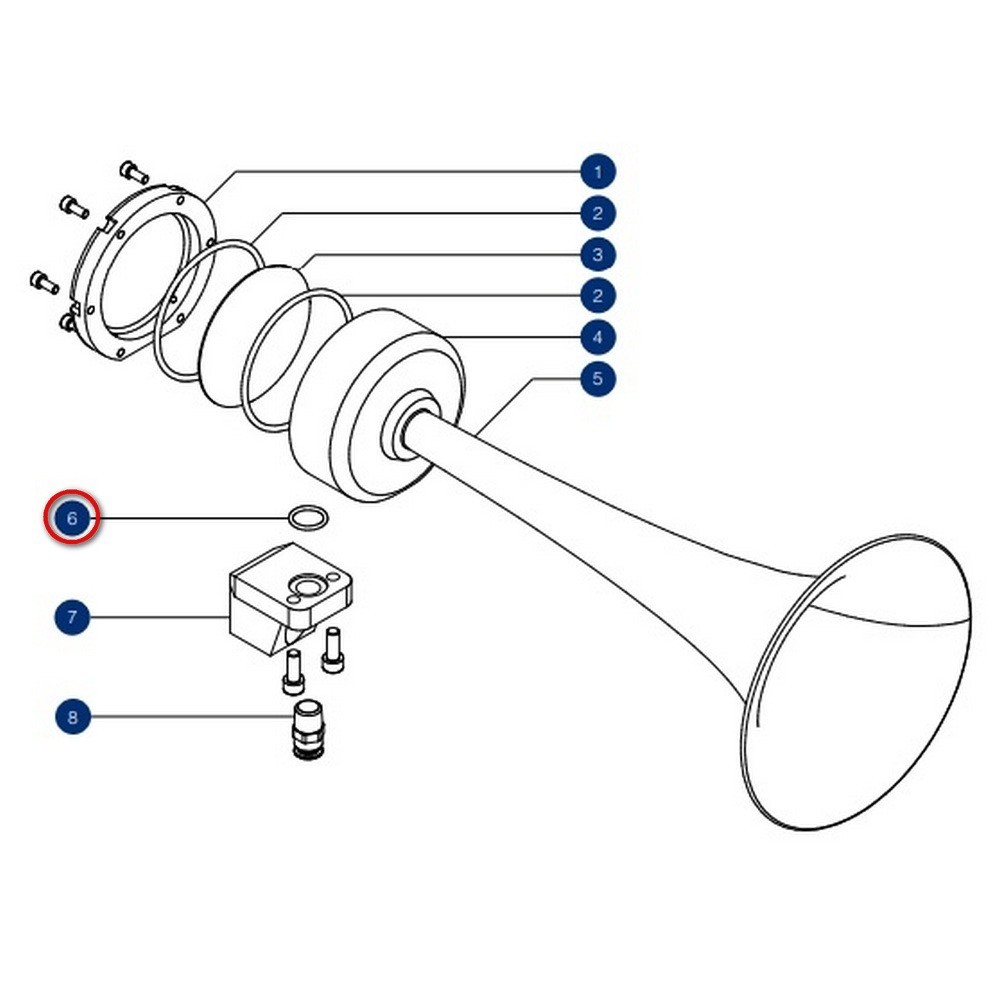 DHR Уплотнительное кольцо DHR 40056 2 x 15 мм для пневматического сигнала H400