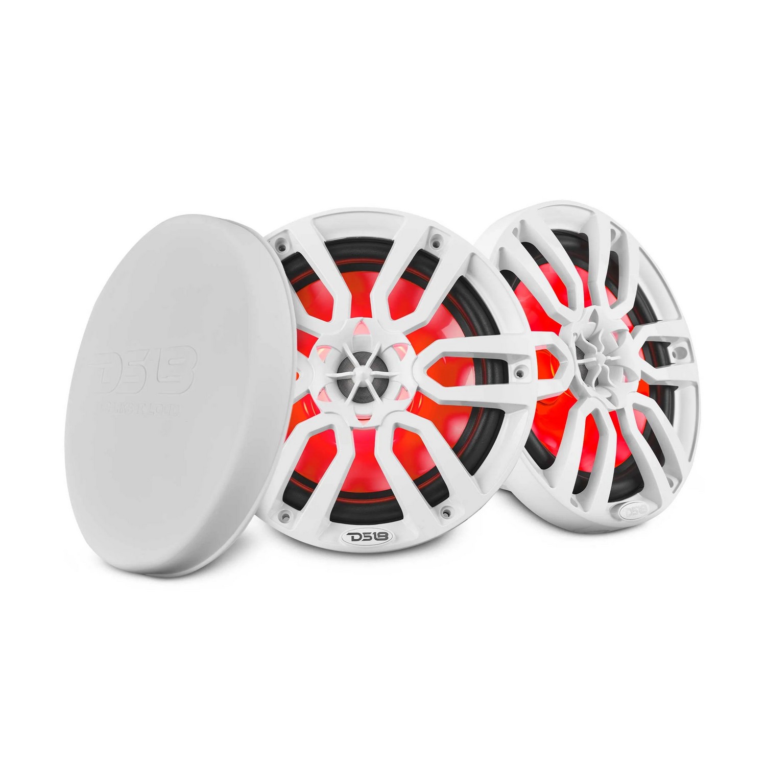 Динамики двухполосные DS18 NXL-8 Ø203мм 35Гц-23кГц 125-375Вт 4Ом IP65 RGB-подсветка из литого полипропилена белые Динамики двухполосные DS18 NXL-8 Ø203мм 35Гц-23кГц 125-375Вт 4Ом IP65 RGB-подсветка из литого полипропилена белые