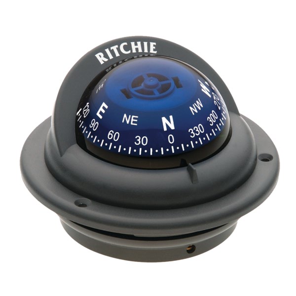 Ritchie Navigation Компас с конической картушкой Ritchie Navigation Trek TR-35G серый/синий 57 мм 12 В врезная установка