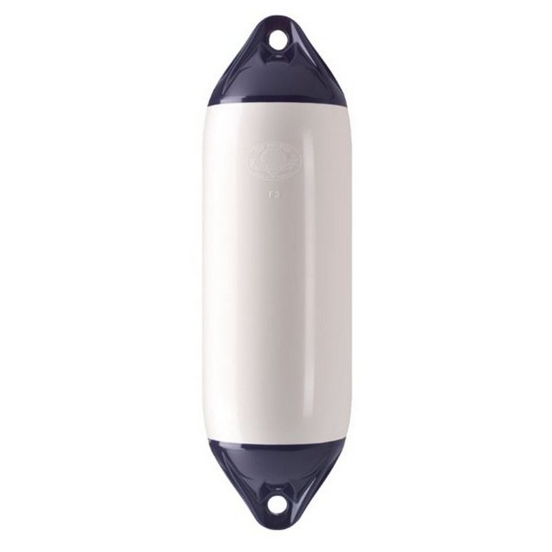 Кранец швартовый Polyform F11 Ø590x1455мм 275л надувной из белого/синего ПВХ для судов от 18м