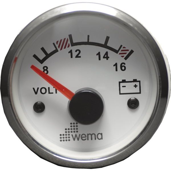 Wema Вольтметр 12 В Wema IPVR-WS-8-16 8 - 16 В 52 мм