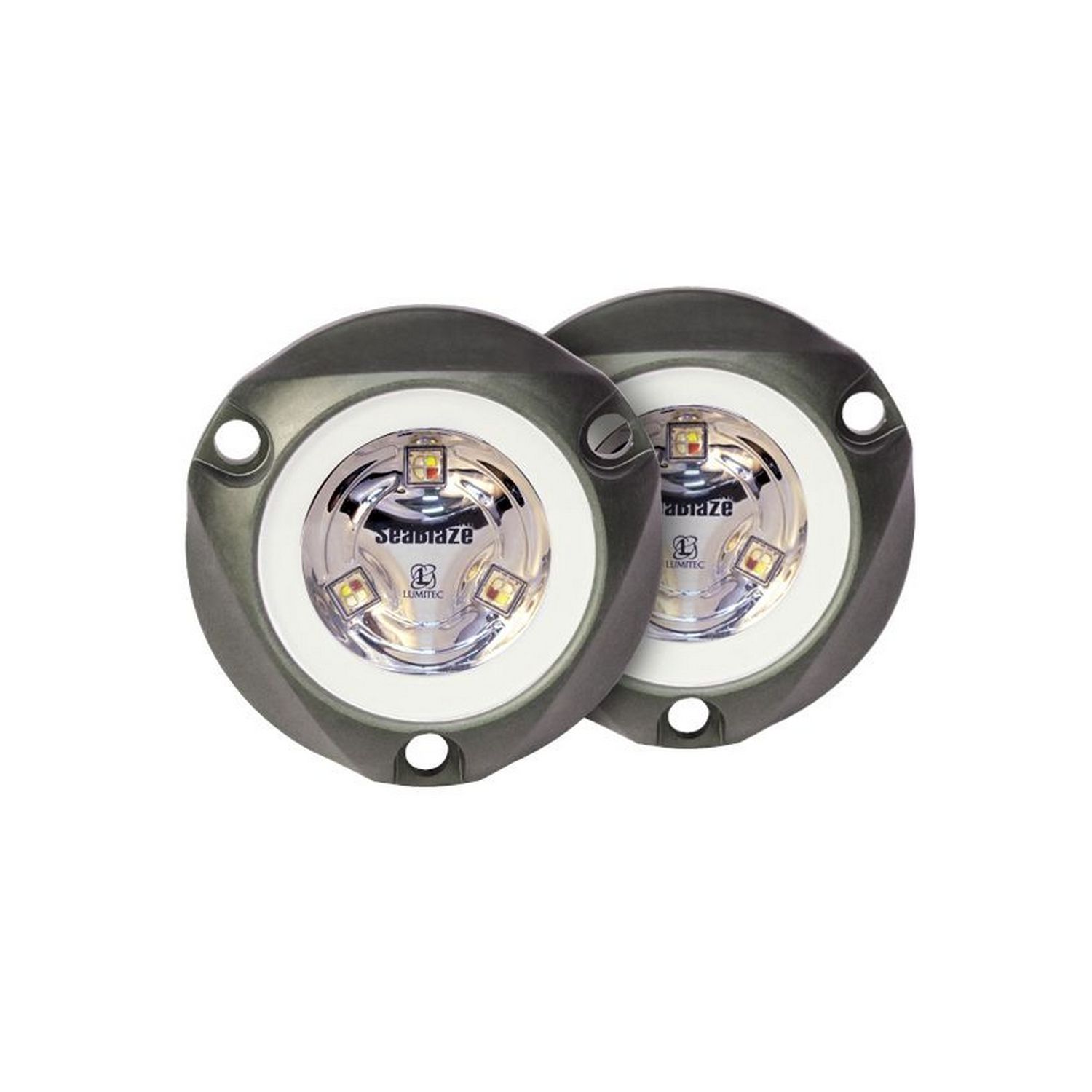 Светильник подводный светодиодный Lumitec SeaBlaze Mini 101245 10-30В 990-450мА 12Вт 900лм 6500К Ø7,57см IP68 белый свет из анодированного алюминия
