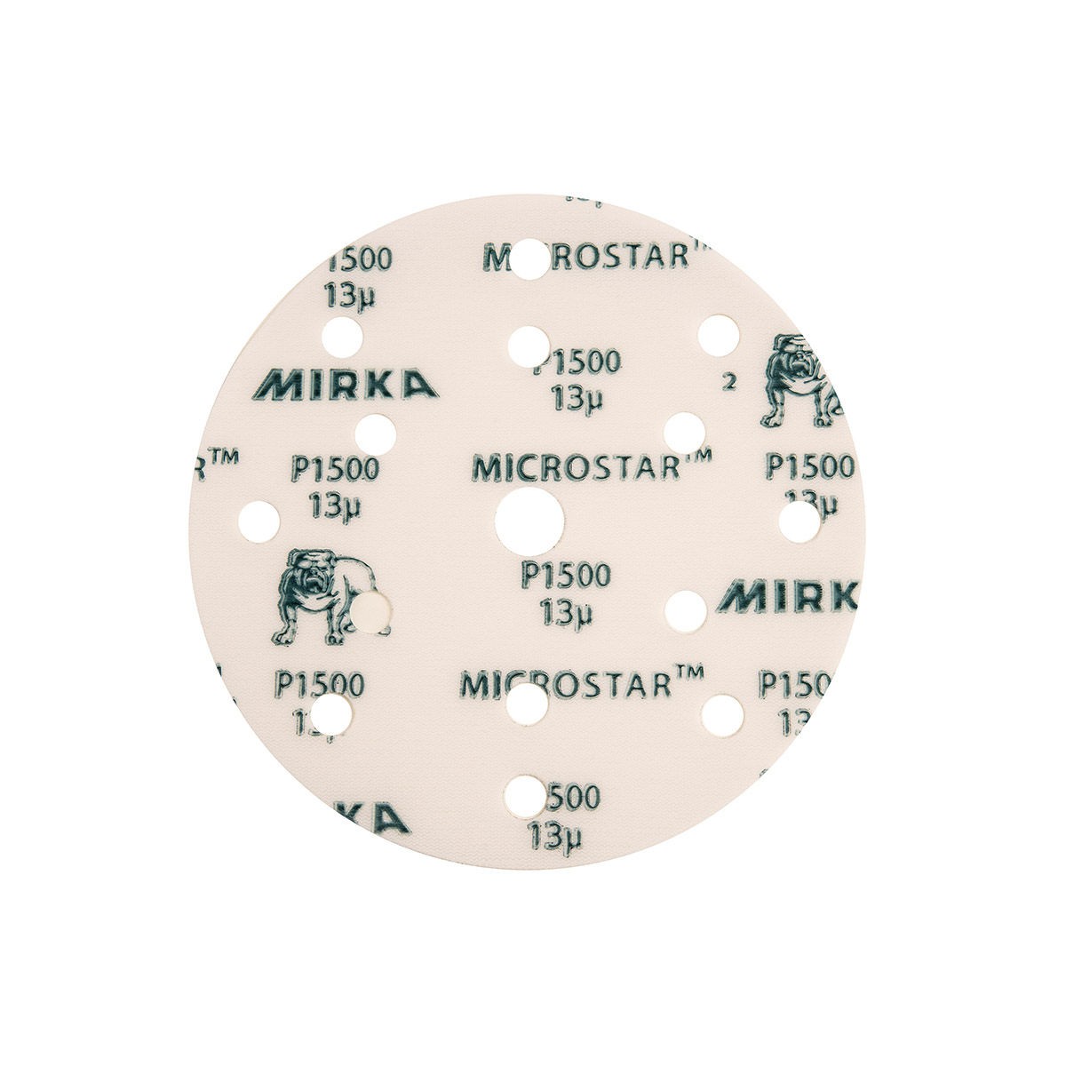 Диск шлифовальный Mirka Microstar FM61105093 150мм P1200 15R белый 50шт/уп.