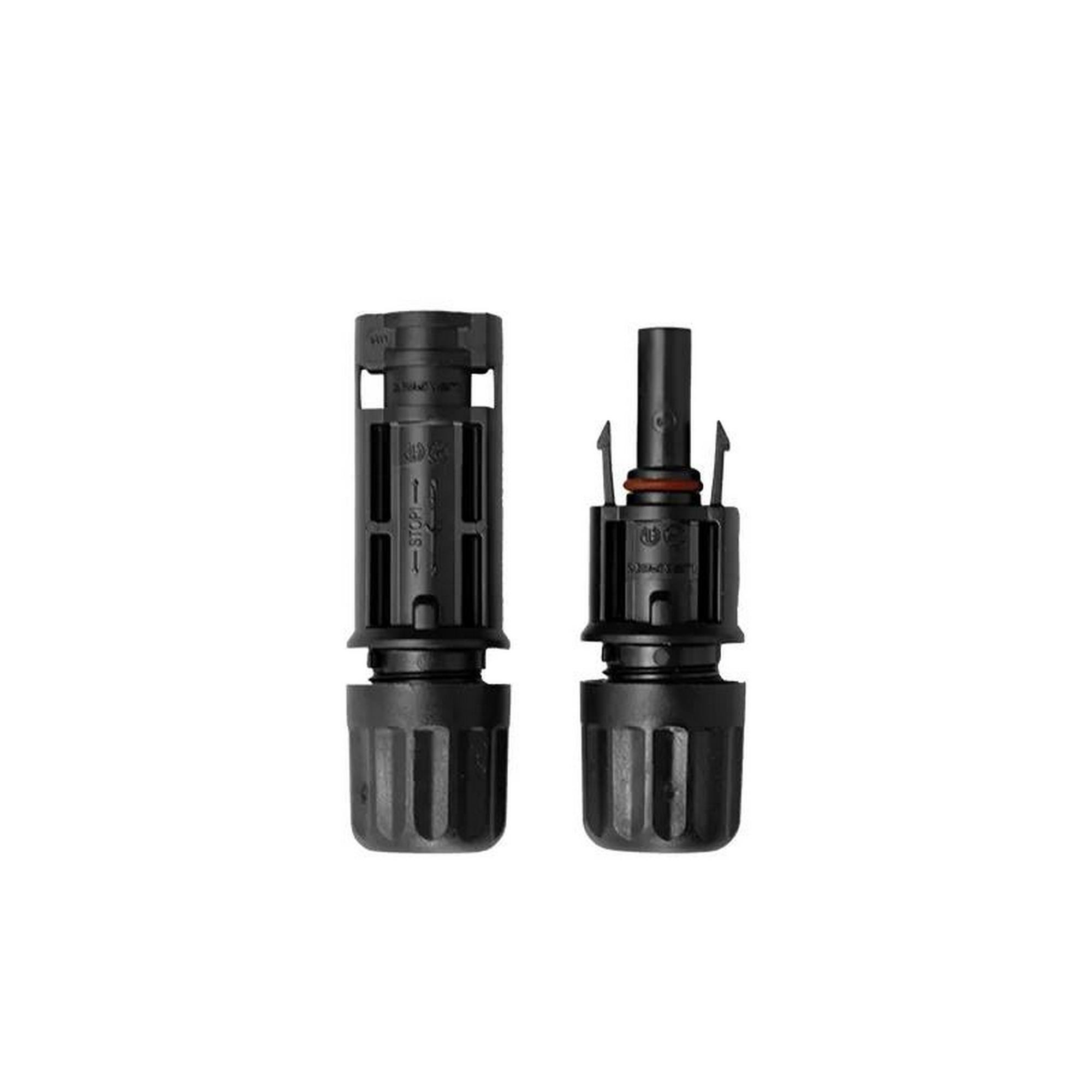 Комплект быстроразъемных соединений с обжимом Uniteck UNICABLE 0712 IP67 MC4 штекер и гнездо черный цвет Комплект быстроразъемных соединений с обжимом Uniteck UNICABLE 0712 IP67 MC4 штекер и гнездо черный цвет