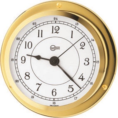 Barigo Часы из полированной латуни Barigo Star 1181MS 110 x 45 мм с функцией будильника