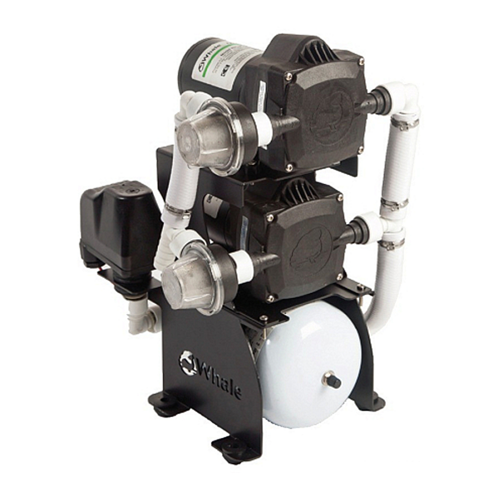 Насосная станция двухступенчатая Whale UF3625B 24В 32л/мин 3бар штуцер 19мм 407×310×310мм бак 2л для водоснабжения