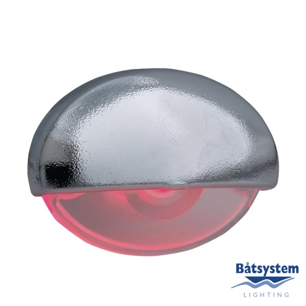 Batsystem Светильник светодиодный для трапа Batsystem Frilight Steplight 8872C 12 В 0,25 Вт хромированный корпус красный свет
