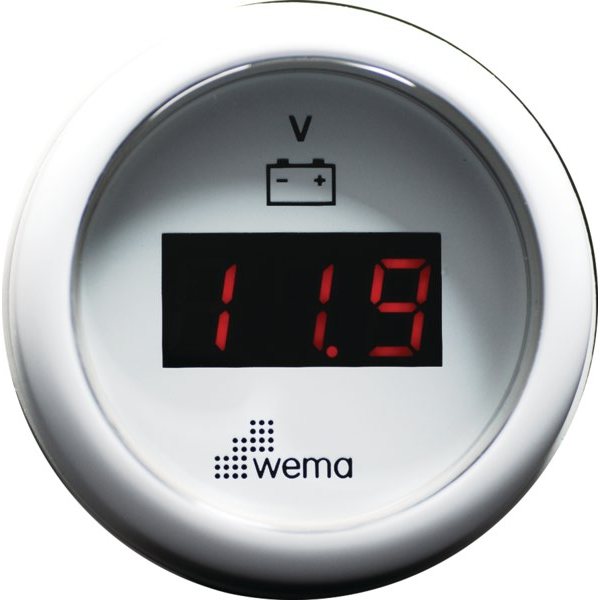 Wema Вольтметр цифровой с красным ЖК-экраном Wema IEVR-WW-8-32 8 - 32 В 52 мм