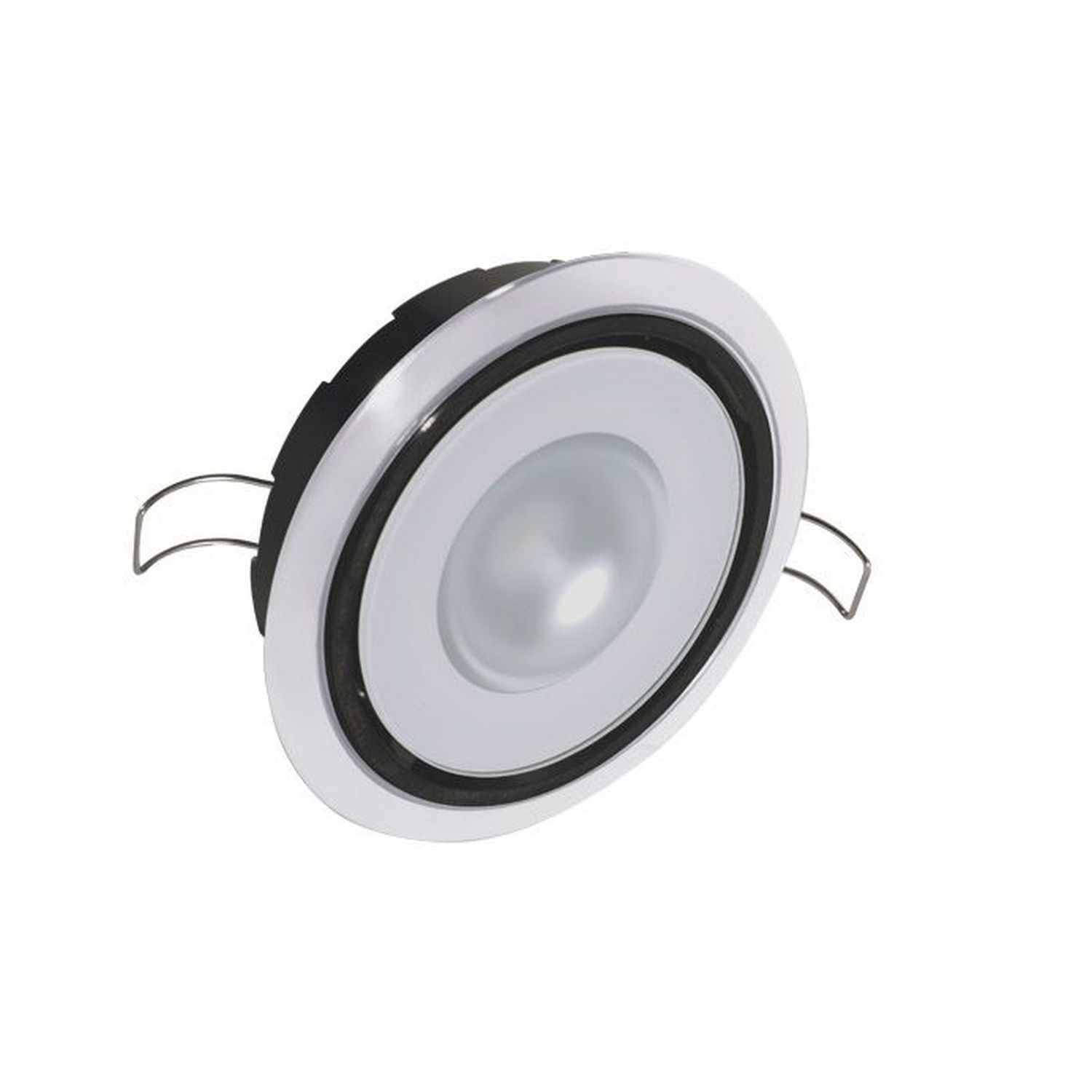 Светильник светодиодный Lumitec Mirage Spectrum RGBW 115127 10-30В 380люмен 5000К Ø8,25см IP67 поворотный 4 цвета с регулировкой яркости белая рамка