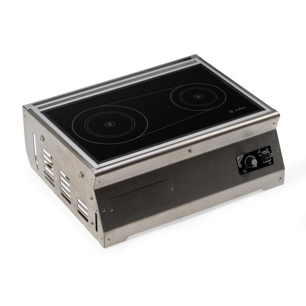 Дизельная плита двухконфорочная Wallas 85DP 12В 900-1900Вт 0,09-0,19л/час 475x370x175мм керамическая из нержавеющей стали