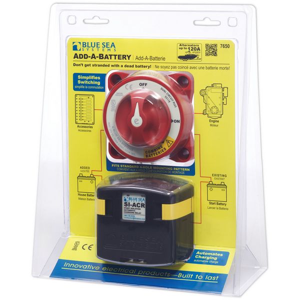 Blue Sea Комплект для зарядки батарей Blue Sea Mini Add-A-Battery Kit 7650 120 А