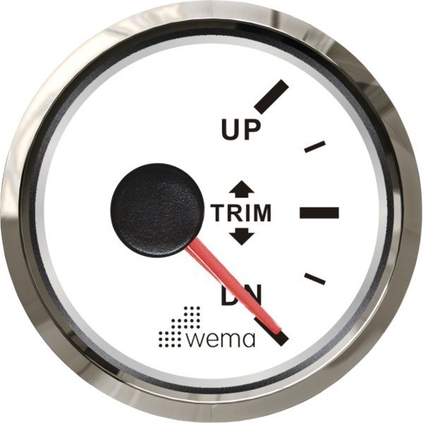 Wema Индикатор положения транцевых плит белый/серебряный Wema Trim 0 - 180 Ом 12/24 В