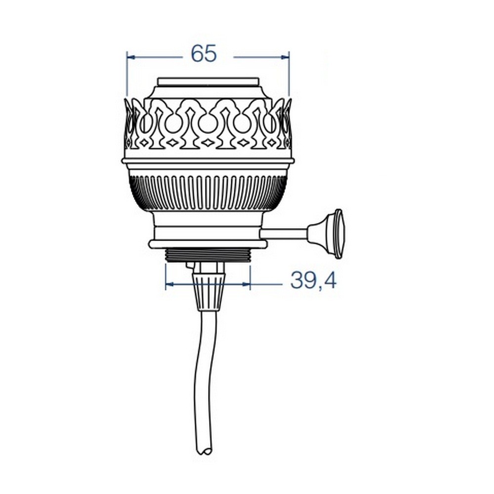 Патрон для лампы DHR BR20E 65 мм E27 для декоративных ламп