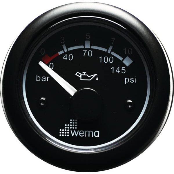 Wema Индикатор давления масла чёрный Wema IORP-BB-0-10 12/24 В 0 - 10 бар