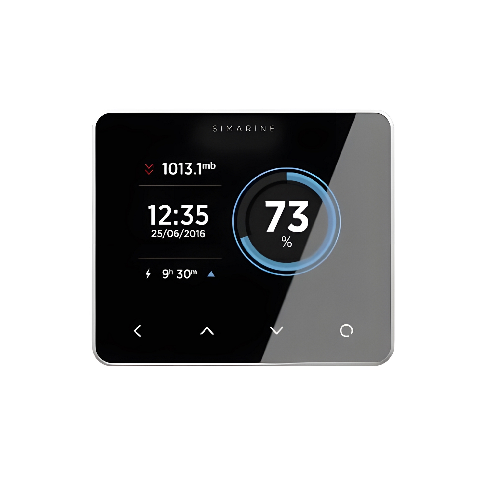 Комплект для контроля аккумуляторов Simarine Pico Standard PK232PB 6-35В монитор 3,5" шунт SC303 модуль ST107 черный корпус для монтажа на панель