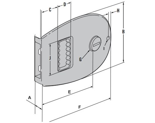 Защелка для раздвижных дверей Southco Marine Flush Oval MF-02-310-24 10 - 12 мм